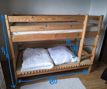 Palanda pro děti 180/90 masiv z borovice