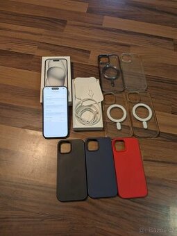 iPhone 15 černý v záruce s příslušenstvím