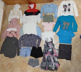 balík mix oblečení 18 kusů vel. 140-146