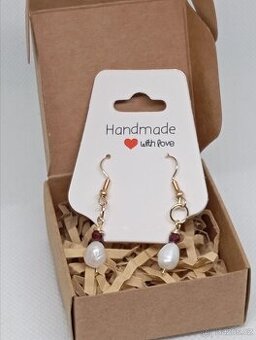 Handmade náušnice se sladkovodními perlami