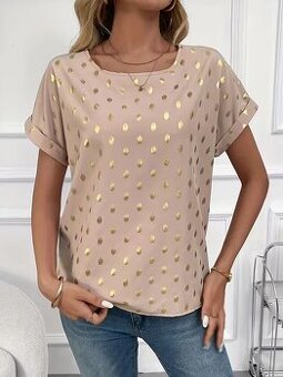 Halenka se zlatými peckami vel. 2XL (46/48)