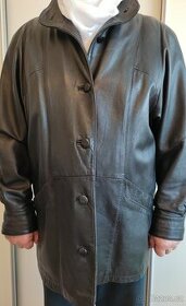 Černý kožený kabát - 1
