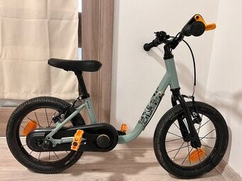 BTWIN Dětské 14" kolo-odrážedlo 2v1 Discover 900 + Vodící t