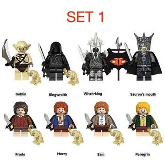 Figúrky pán prsteňov 2 (8ks) typ lego, nové - 1