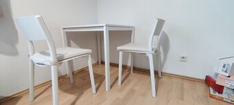 Stůl Ikea Melltorp a 2 zidle Janinge