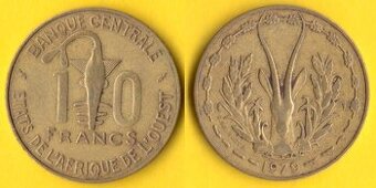 Mince Francouzská západní Afrika 10 franků 1979