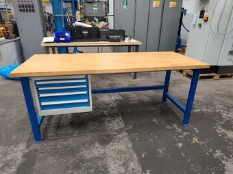 Ponk dílenský celosvařovaný 2000 x 800 mm buková spárovka