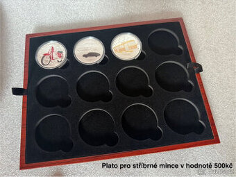 Malé plato pro 500,- stříbrné mince ČNB v kapsli 45mm