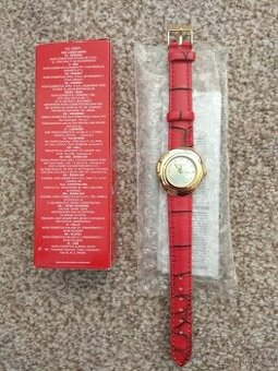 Nové dámské hodinky Avon s koženým páskem - orig. balení