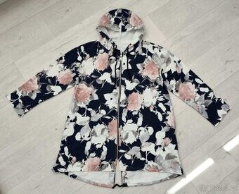 NOVÝ květovaný kabátek s kapucí vel. UNI (L/ XL)