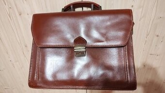 Pánská kožená aktovka hnědá - 1