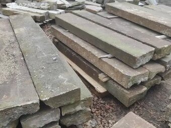 Starý žulový schod, žulové schody, kamenné schody