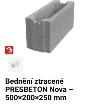 ztracené bednění