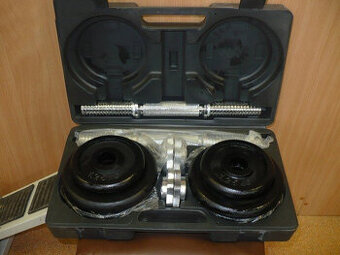 Jednoručky činky 2x10kg za 1500kč + KUFR zdarma