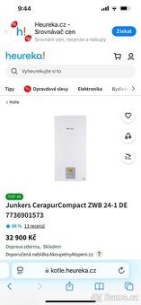 Prodej nového plynového kotle