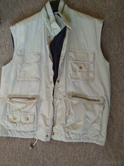 Vesta pánská s hodně kapsami, světlá šedá
