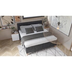 Čalouněná manželská postel 180x200 cm, ZÁNOVNÍ