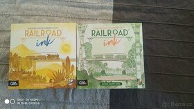 Railroad ink zelená a žlutá + 2ks karetních her