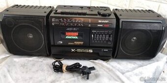 SHARP WF-T380E,, dvojitý rádio magnetofón na 2-kazety. - 1