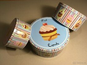 Plechové dózy "Cupcake" - 1