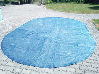 Plachta solární 5,5x3,7m modrá