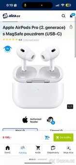 🎧 Apple AirPods Pro 2. generace (USB-C) – jako NOVÉ 🔥 459