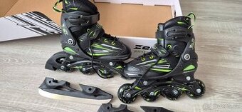Dětské lední brusle + inline 29-32
