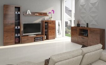 Obývací stěna dub lefkas s komodou