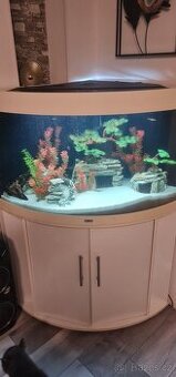 Rohové akvarium 190 L