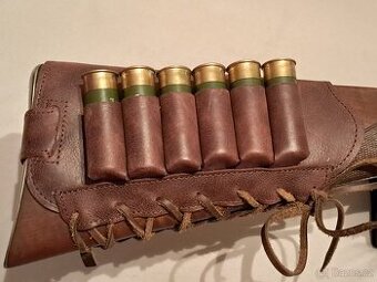 Kožený návlek na pažbu brokový
