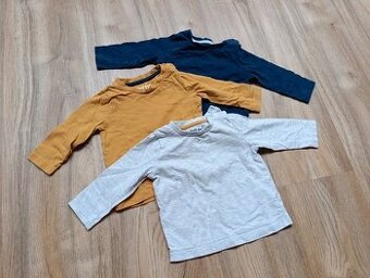 3x tričko dlouhý rukáv vel. 1-3 m