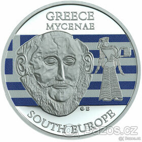 Prodám: Stříbrná mince 20 Francs CFA Rituální masky Řecko
