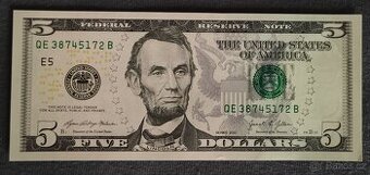 USA - 5 Dolarů bankovka, 2021, UNC