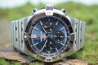 Breitling Chronomat B01 42mm modrý chronograf, NENOŽENÝ, B&P