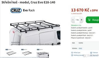 zahrádka - střešní modul CRUZ na T5 a T6