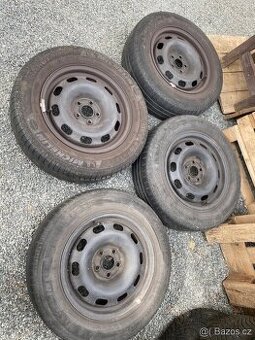 Plechové disky 15” 5x100 a letní pneu 195/65/R15