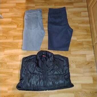 2 pánské kalhoty+vesta