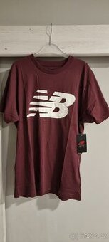 Pánské vínové tričko New Balance, velikost L