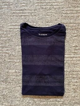 Nové pánské bavlněné pruhované triko Nutmeg - M