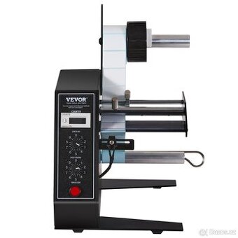 Automatický podavač a odvíječ samolepek, etiket apod.