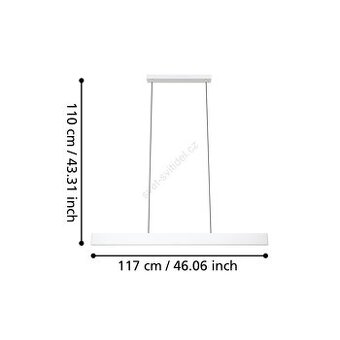 Eglo - LED RGBW Stmívatelný lustr na lanku LED/38W/230V 2700