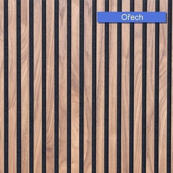 Odhlučňovací akustický protihlukový panel - přírodní ořech