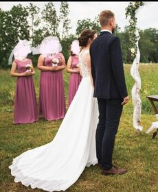 Splývavé svatební šaty vel. 36-38