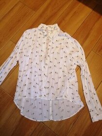 Dívčí košile s mopsíky vel. 158 - 1