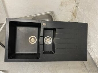 Granitovy drez cerny levne 100 x 50
