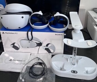 PSVR 2 komplet v záruce a nabíjecí stojan