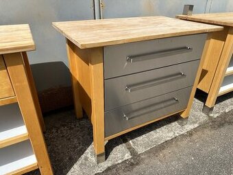 Ikea komoda s nerezovými šuplíky - kuchyn Varde