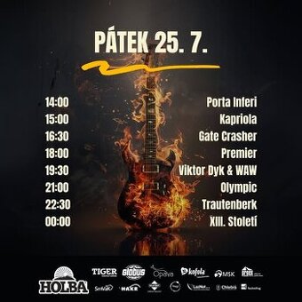Prodám 2 celofestivalové vstupenky na Holba Rock na grilu