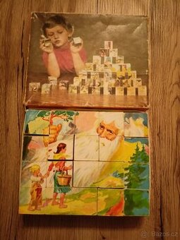 Dřevěné retro kostky