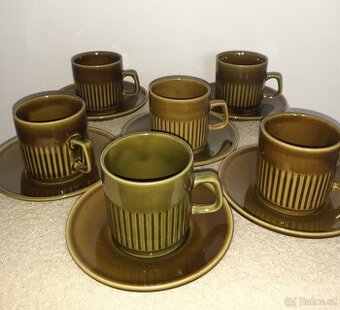 Sada šálků Kera Vitral- zelené.